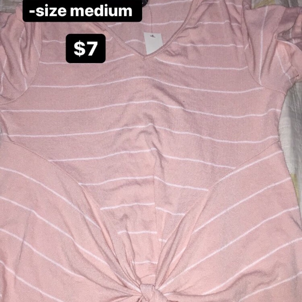 Baby pink stripped shirt💓